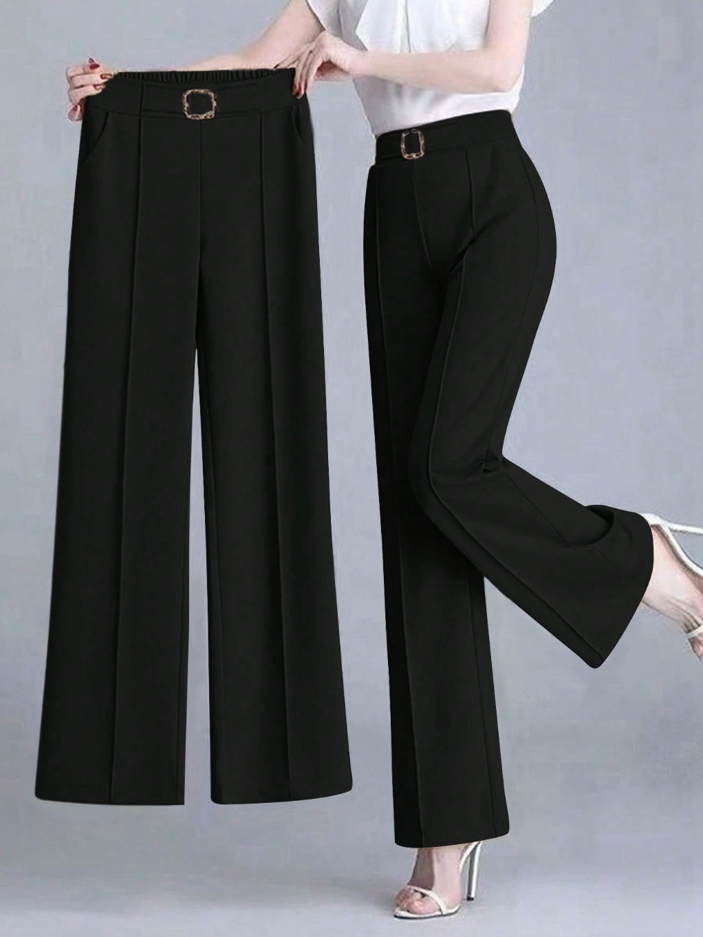 Pantalone Elegante Vita Alta - Donna