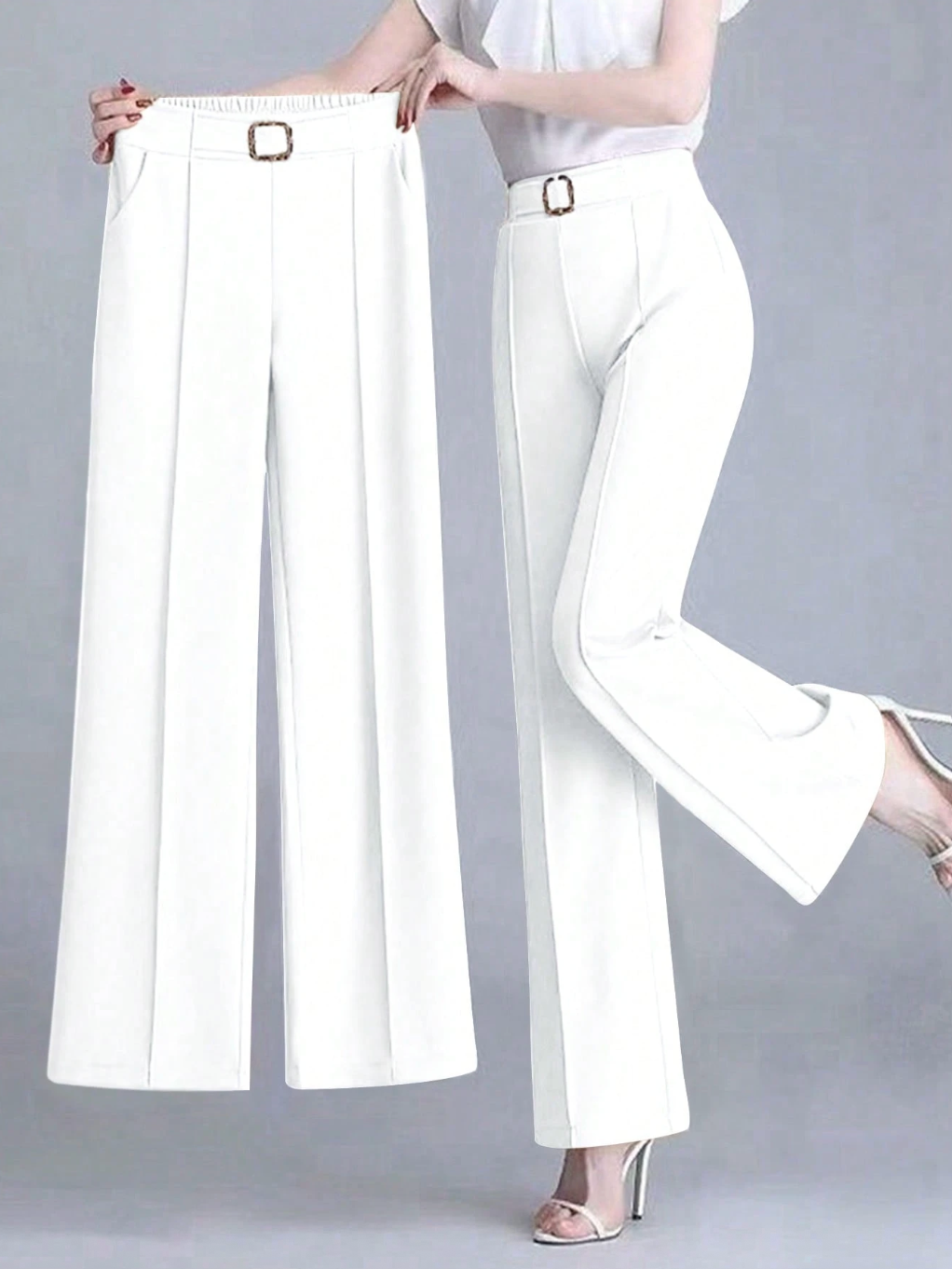 Pantalone Elegante Vita Alta - Donna