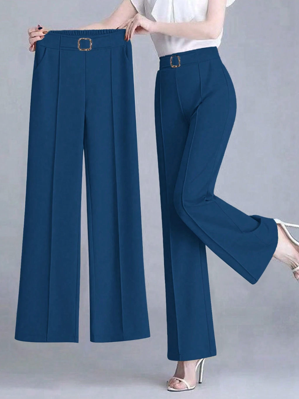 Pantalone Elegante Vita Alta - Donna