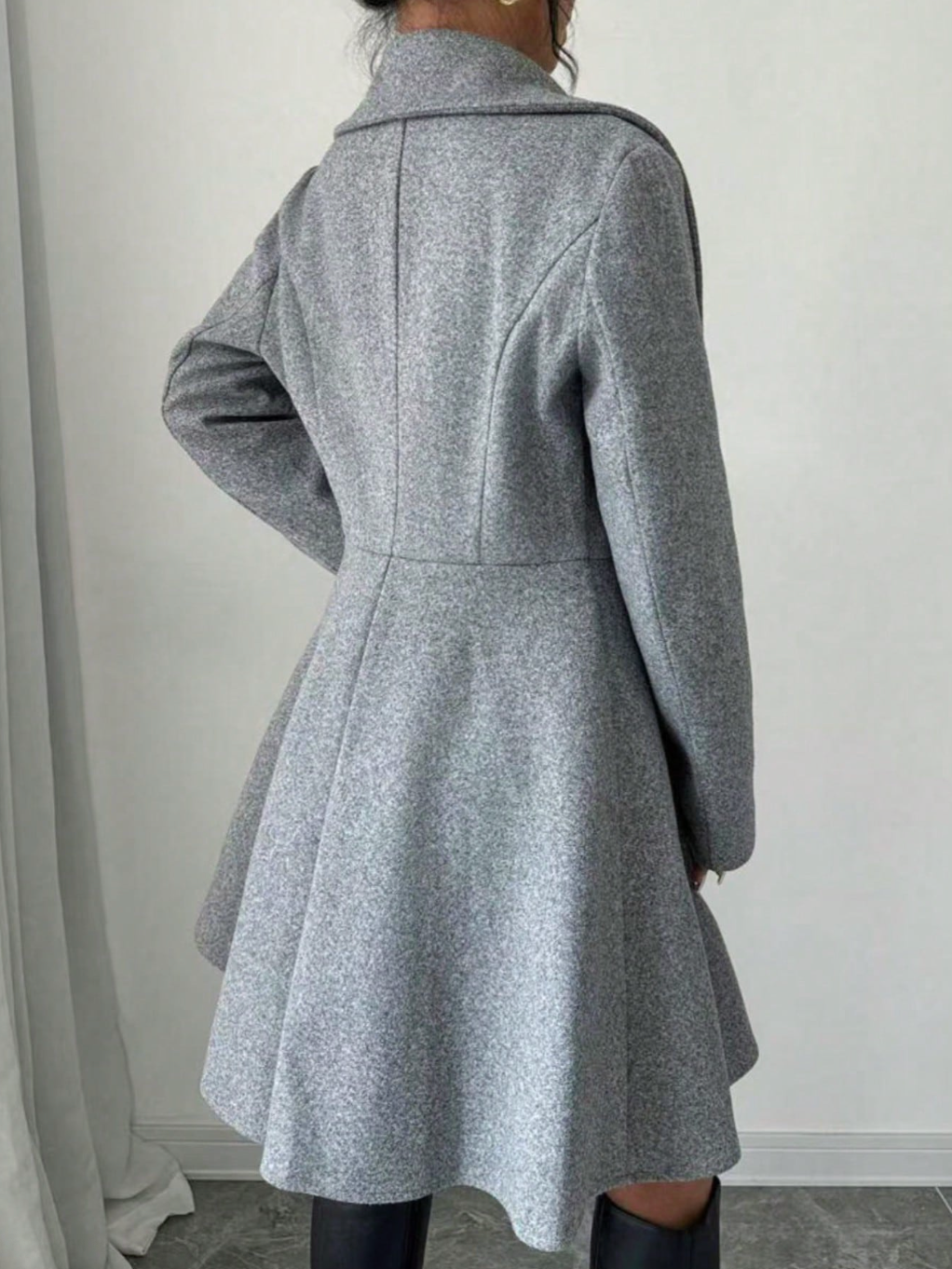 Cappotto Lana Grigio - Donna